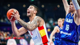 Willy Hernangómez, clave en el España-Finlandia. 