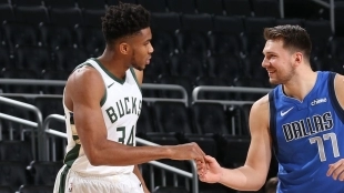 Giannis Antetokounmpo y Luka Doncic, dos de los mejores jugadores de la NBA