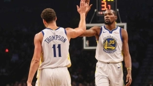 Klay Thompson y Kevin Durant, juntos en Golden State Warriors