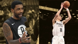 Kyrie Irving y Yuta Watanabe