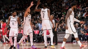 Ben Simmons y Kevin Durant, pívots de Brooklyn Nets. Foto: gettyimages