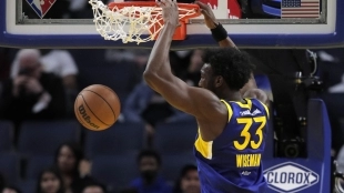 James Wiseman, con la camiseta de Santa Cruz Warriors.