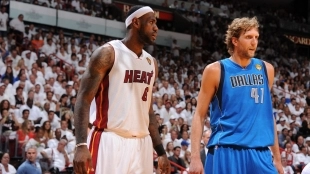 LeBron James y Dirk Nowitzki