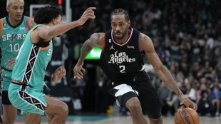 Kawhi Leonard, en un partido contra San Antonio Spurs
