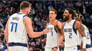 Luka Doncic y Kyrie Irving, estrellas de Dallas Mavericks.