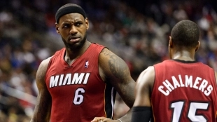 LeBron James y Mario Chalmers