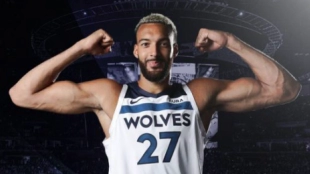 Rudy Gobert, con la camiseta de Minnesota Timberwolves