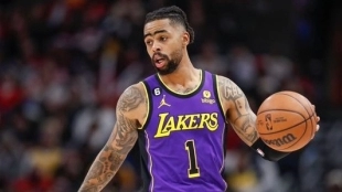 D'Angelo Russell, jugador de Los Angeles Lakers.