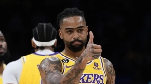 D'Angelo Russell, jugador de Los Angeles Lakers.