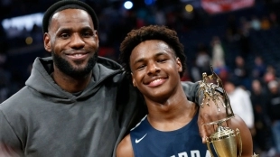Bronny James, hijo de LeBron James.