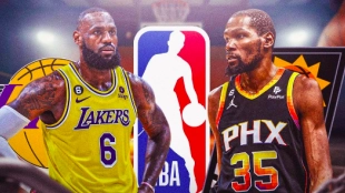 LeBron James y Kevin Durant, en un montaje de Clutchpoints. 