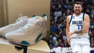 Luka Doncic y sus zapatillas Jordan. 