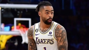 D'Angelo Russell, jugador de Los Angeles Lakers.