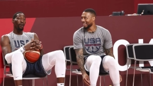 Bam Adebayo y Damian Lillard