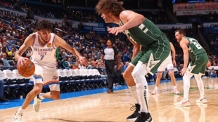 Chet Holmgren, pretemporada. Foto: gettyimages