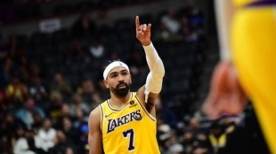 Gabe Vincent, pretemporada con Lakers. Foto: gettyimages