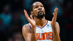 Kevin Durant, con la camiseta de Phoenix Suns.
