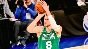 Kristaps Porzingis, estrella de Boston Celtics. 