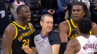 Draymond Green, justo antes de ser expulsado. 