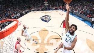 Karl-Anthony Towns, tiro ganador. Foto: gettyimages