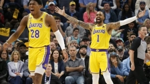 Rui Hachimura y D'Angelo Russell
