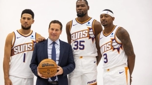 Devin Booker, Mat Ishbia, Kevin Durant y Bradley Beal