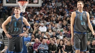 Luka Doncic y Dirk Nowitzki