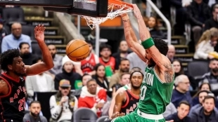Jayson Tatum, en un partido contra Toronto Raptors