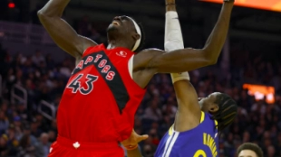 Siakam y Siakam en un Raptors-Warriors. 