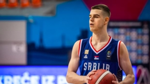 Nikola Topic, con la selección serbia. 