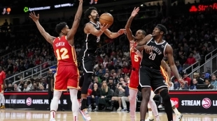 Spencer Dinwiddie, en un partido contra Atlanta Hawks
