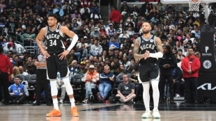 Dupla mágica de Milwaukee Bucks. Foto: gettyimages