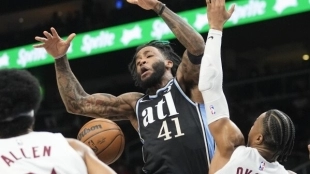 Saddiq Bey, en un partido ante Cleveland Cavaliers