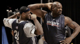 Shaquille O'Neal, junto a LeBron James. 