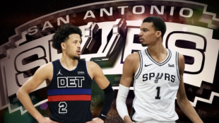 Victor Wembanayama y Cade Cunningham, estrellas de Detroit Pistons y San Antonio Spurs. 