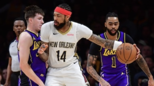 Brandon Ingram, frente a Los Angeles Lakers. 