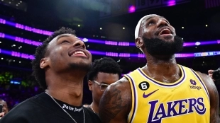 Bronny y LeBron James