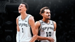 Victor Wembanyama y Trae Young