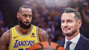 JJ Redick y LeBron James, relacionados con Los Angeles Lakers. 