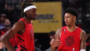 Jerami Grant y Anfernee Simons, estrellas de Portland Trail Blazers.