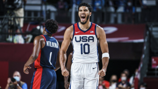 Jayson Tatum, con la camiseta del Team USA.