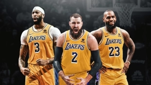 Anthony Davis, Jonas Valanciunas y LeBron James, posible frontcourt de Los Angeles Lakers