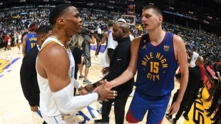 Russell Westbrook y Nikola Jokic