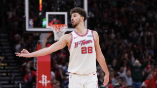 Alperen Sengun, star of the Houston Rockets.