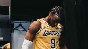 Bronny James, player of the Los Angeles Lakers.