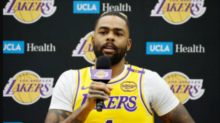 D'Angelo Russell in Lakers. Photo: gettyimages.