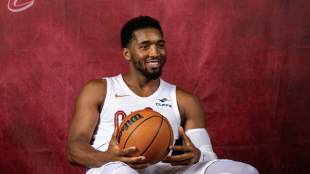 Donovan Mitchell at the media day of Cleveland Cavaliers 2024/25.