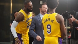 LeBron James and his son Bronny