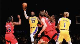 LeBron James, star of the Los Angeles Lakers.