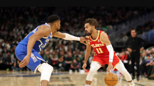 Antetokounmpo and Young will face off in the NBA Cup 2024. Photo: Getty Images.